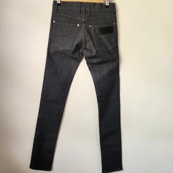 April77 Dark Wash Skinny Jeans Punk Rock Slim Fit Denim - Picture 4 of 4